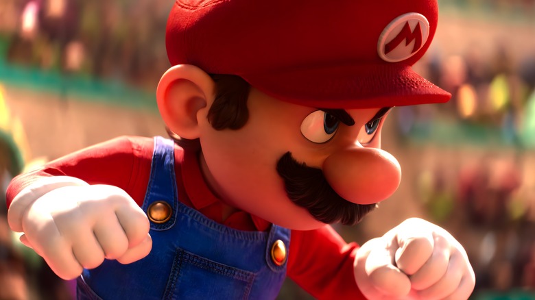 Mario prepares to punch