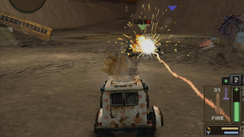 Sweet Tooth destroying Warthog in Twisted Metal: Black