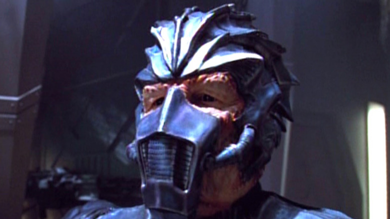 A masked Hirogen hunter from Star Trek: Voyager