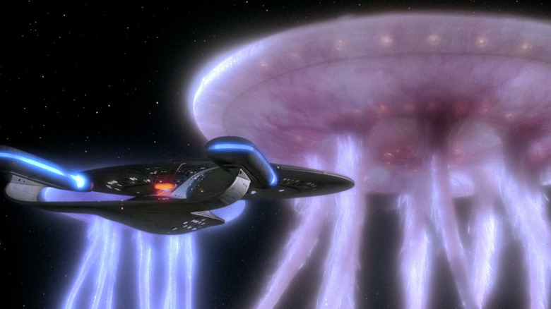 The Enterprise and the Farpoint jellyfish