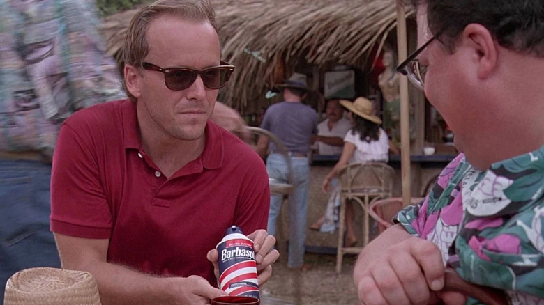 A young Dodgson holds the Barbasol can