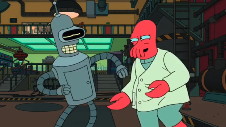 Bender and Zoidberg dance