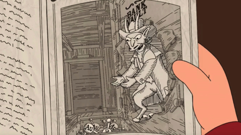 Fry opens a book showing the Maxwell demon