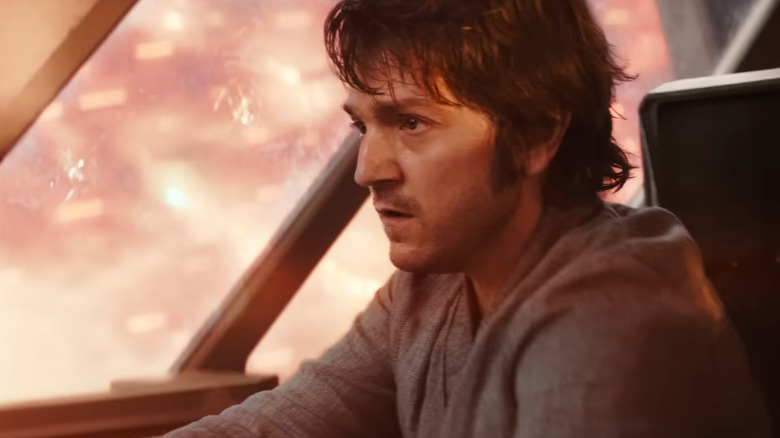 Cassian Andor escaping an explosion