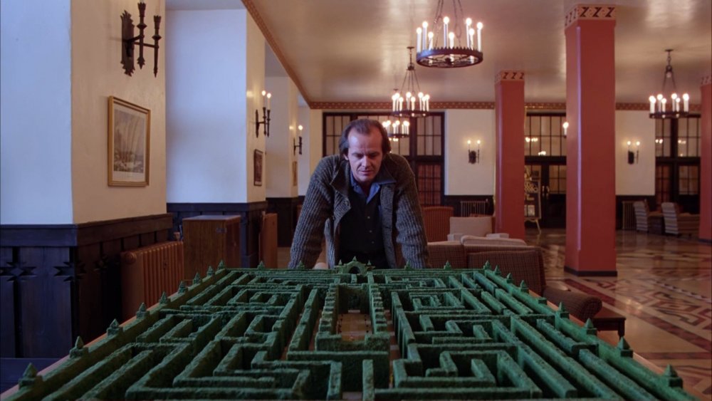 Jack Torrence looking at the hedge maze The Shining