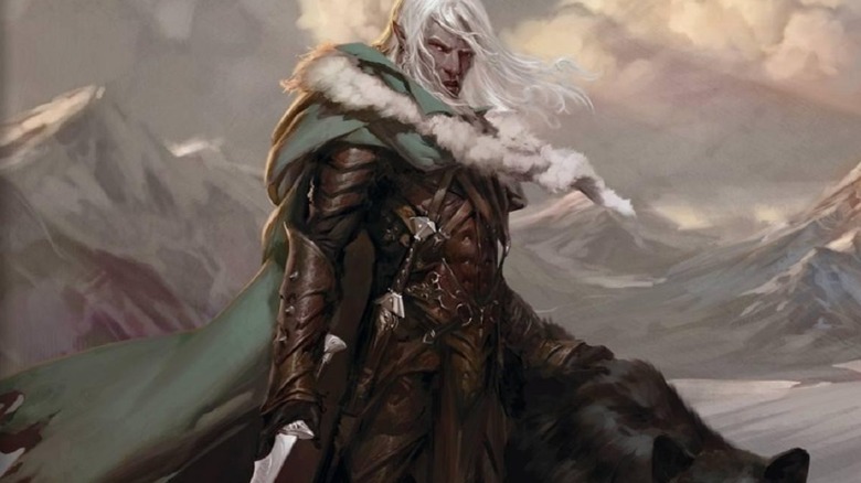 Drizzt standing stoically