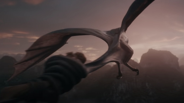 Wyvern carrying Newt