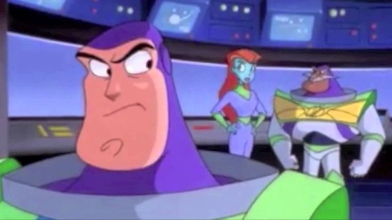 Buzz glaring at Commander Nebula