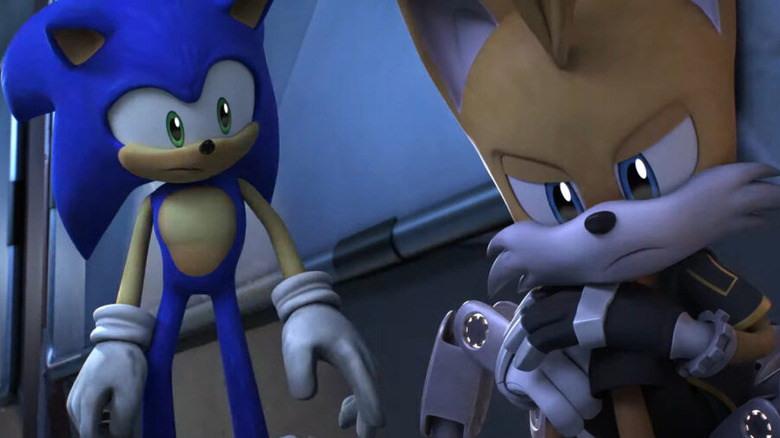 Sonic looking at a Tails