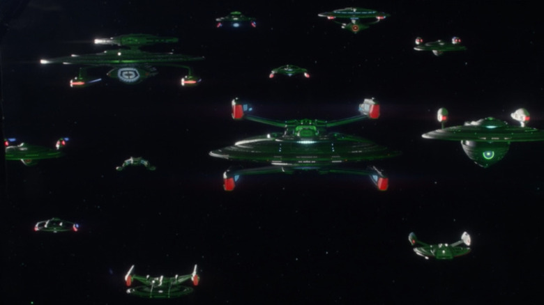 A fleet of Federation starships