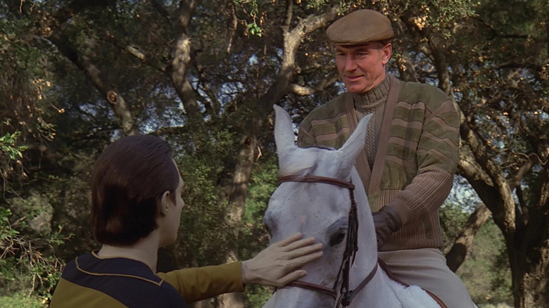 Picard on a horse