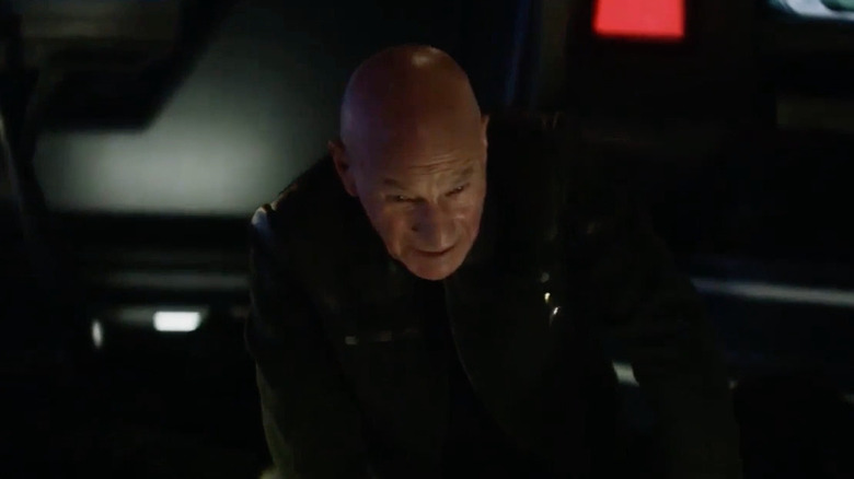 Picard on the bridge