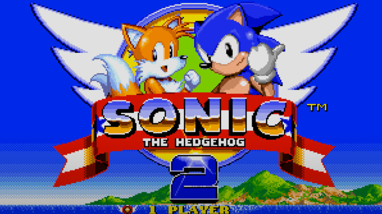 Sonic 2 main menu screen
