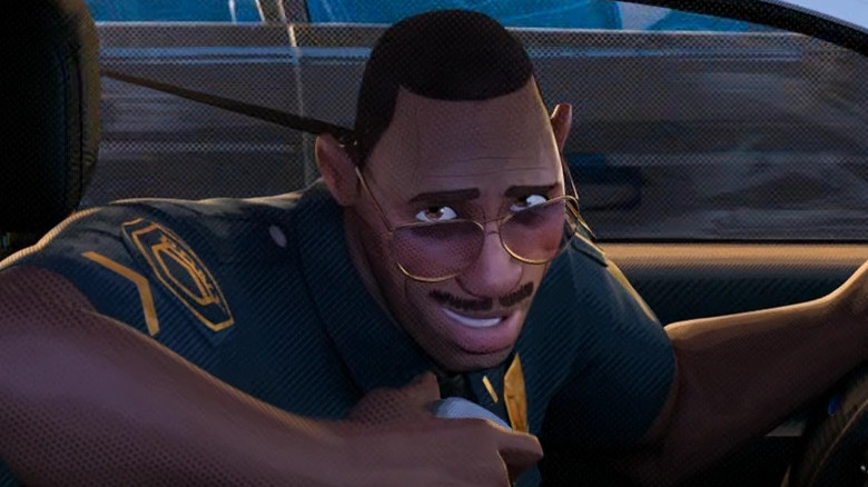 Davis in his car in "Into the Spider-Verse"