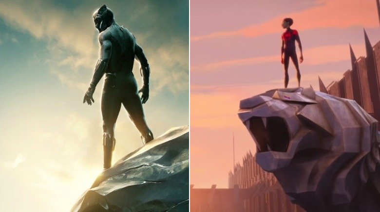 T'Challa/Black Panther and Spider-Man/Miles Morales side-by-side