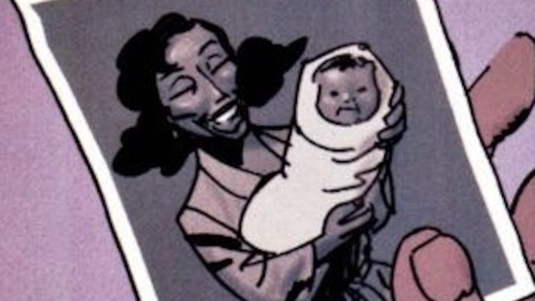 Faith Shabazz holds her baby