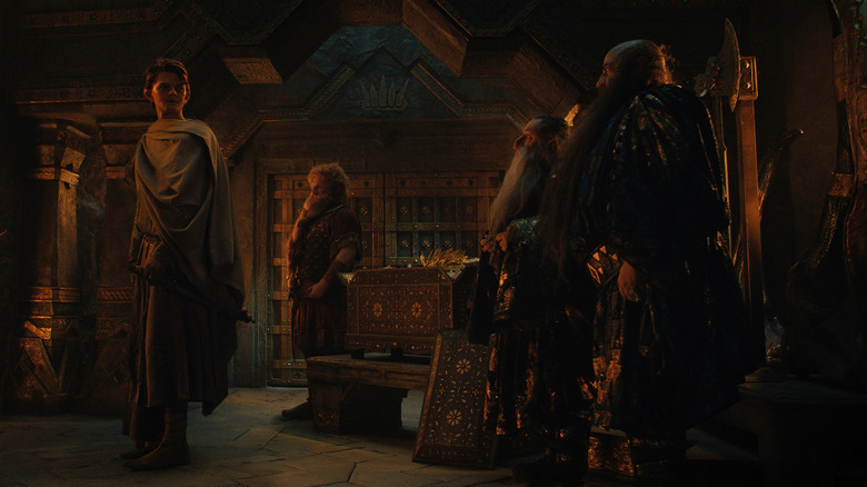 Elrond listens in to a Dwarvish conversation