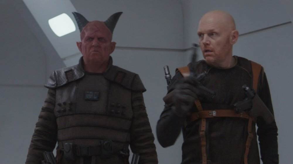 Clancy Brown and Bill Burr in The Mandalorian