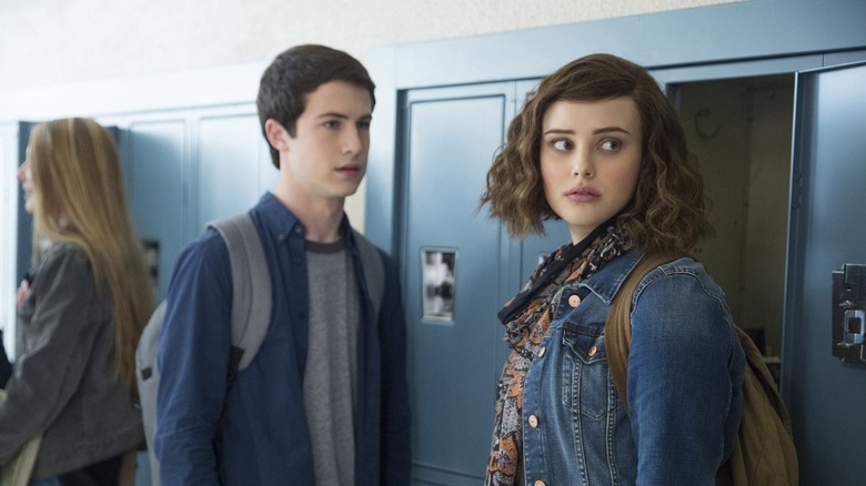 Dylan Minnette and Katherine Langford in 13 Reasons Why