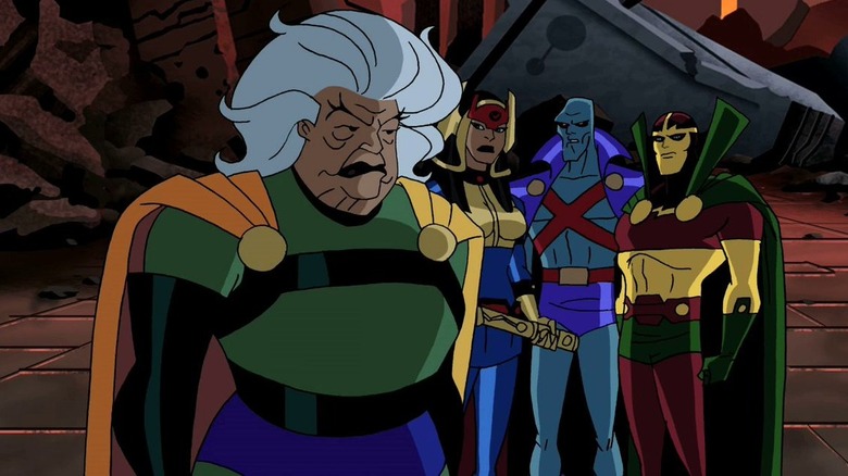 Granny Goodness giving heroes the side-eye