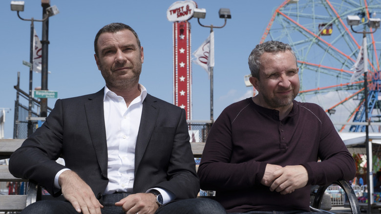 Liev Schreiber and Eddie Marsan sitting together