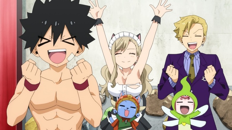 Shiki and the Edens Zero crew celebrate