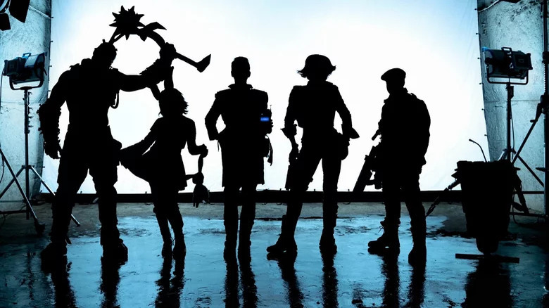 Cast of Borderlands in silhouette