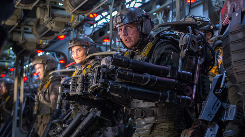 Tom Cruise in the drop ship from Edge of Tomorrow