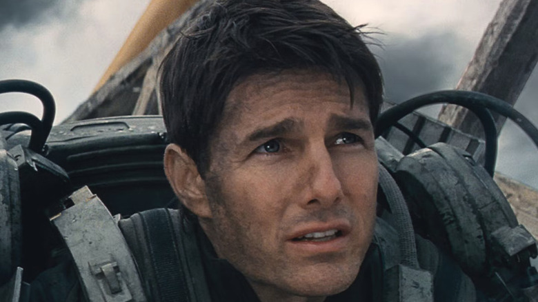 Tom Cruise sad in Edge of Tomorrow