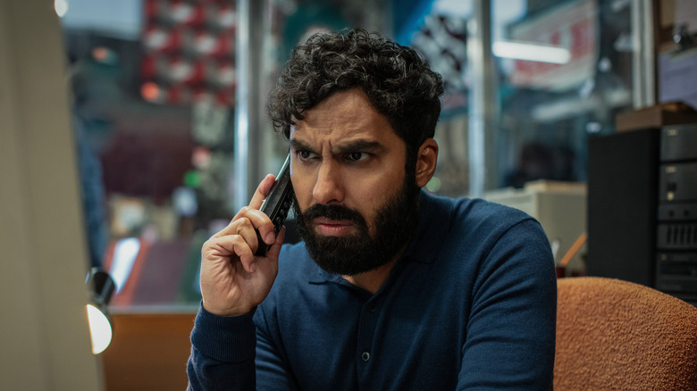 Kunal Nayyar on the phone