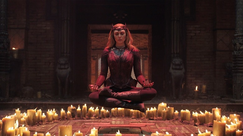 The Scarlet Witch levitating 