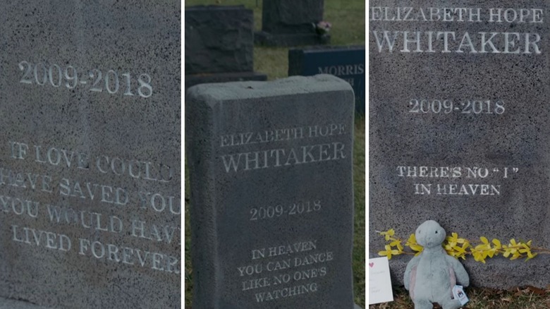 Elizabeth's changing tombstone