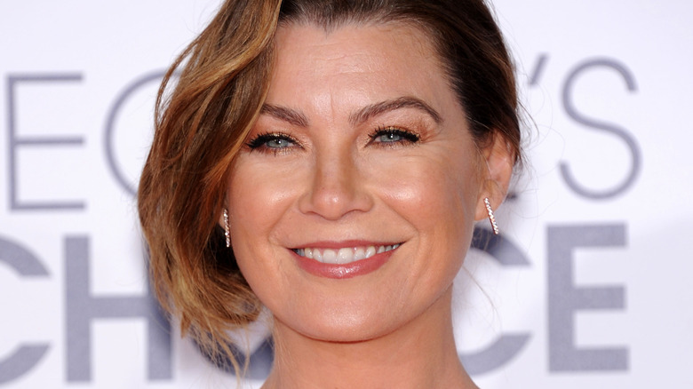 Ellen Pompeo with hair up