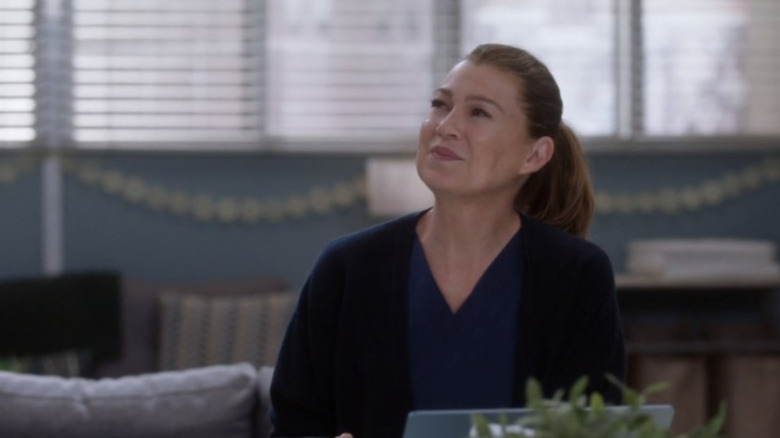 Meredith Grey looking happy