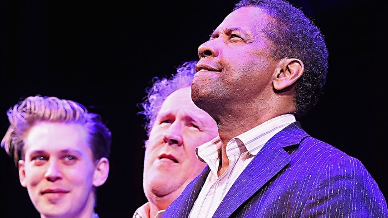 Austin Butler, Colm Meaney and Denzel Washington on stage