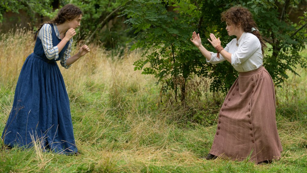 Helena Bonham Carter teaches Millie Bobby Brown a lesson in Enola Holmes