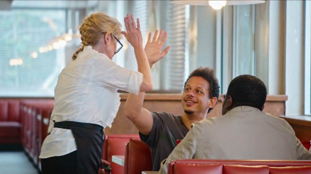 Eric Andre high fives waitress