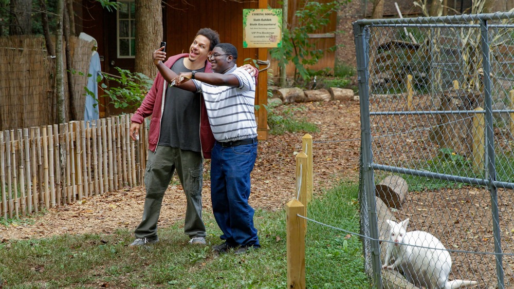 Andre and Rel at zoo in Bad Trip