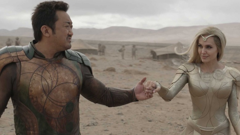 Ma Dong-seok and Angelina Jolie in "Eternals"