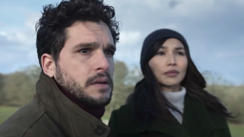 Kit Harington and Gemma Chan in "Eternals"