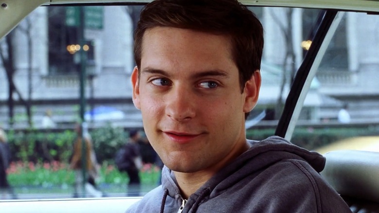 Peter Parker smirking