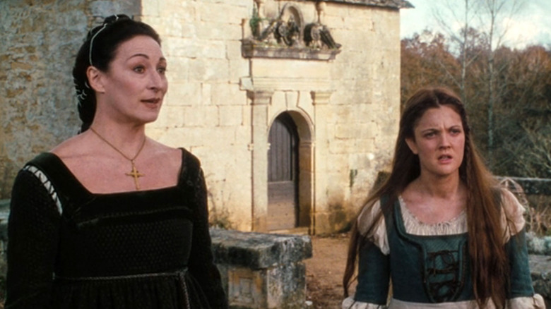 Baroness Rodmilla and Danielle standing in front of building