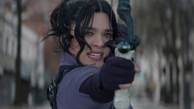 Kate Bishop shoots an arrow