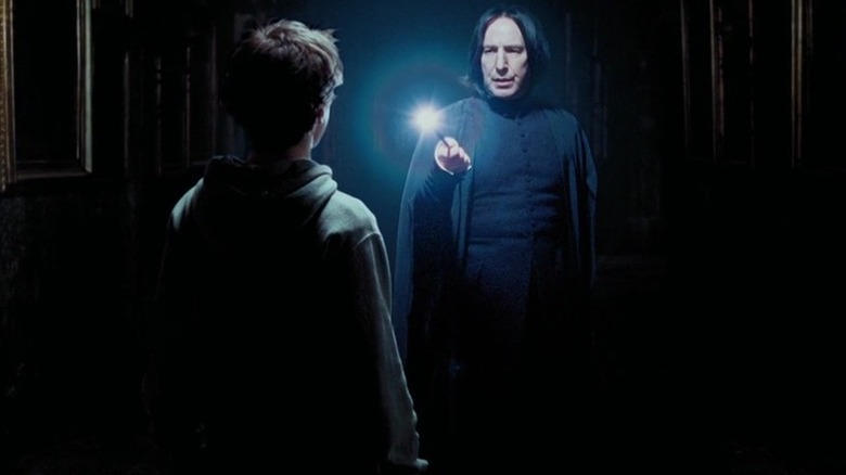 Severus Snape with lit wand