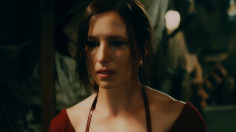 Teary-eyed Amanda in Saw