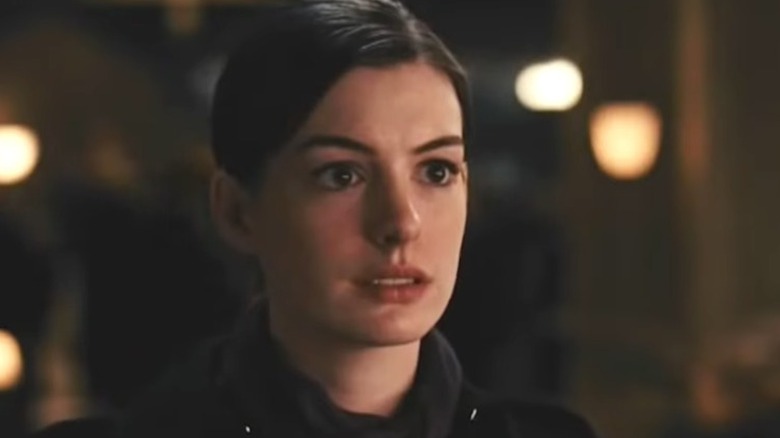 Anne Hathaway staring