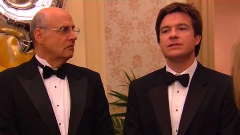 Michael and George Sr. at the Bluth fundraiser