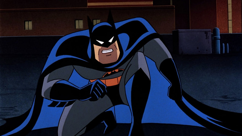 Batman lunges forward in Batman: Mask of the Phantasm