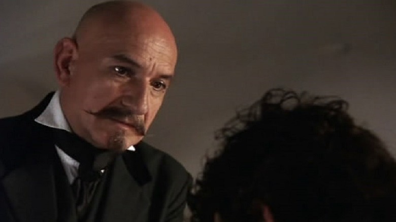 Ben Kingsley with handlebar mustache and goatee