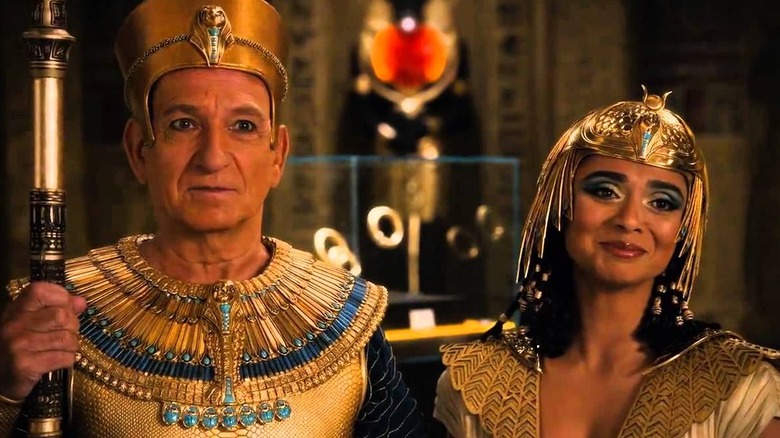 Ben Kingsley and Anjali Jay as Egyptian rulers